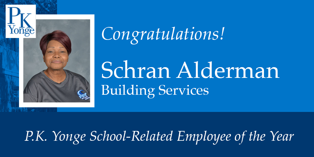 Schran Alderman - School Related Employee of the Year
