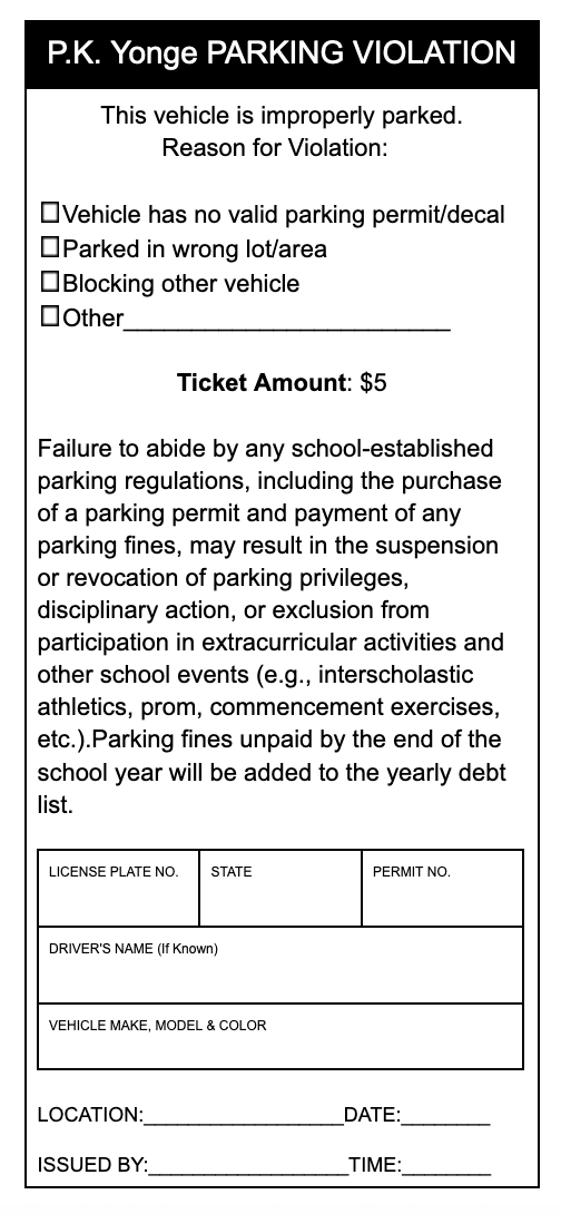 Student Parking Ticket